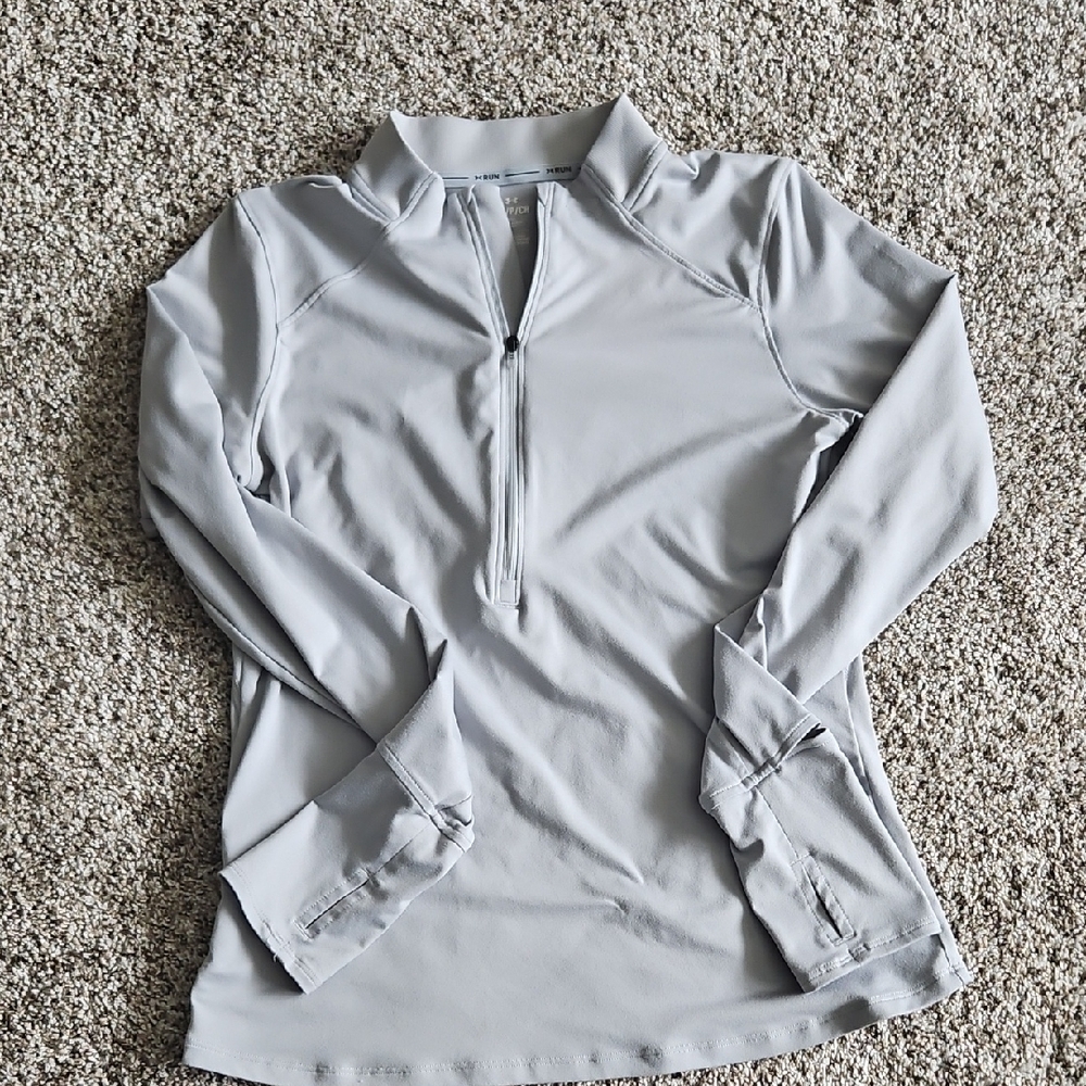 Light Gray Quarter-Zip Pullover